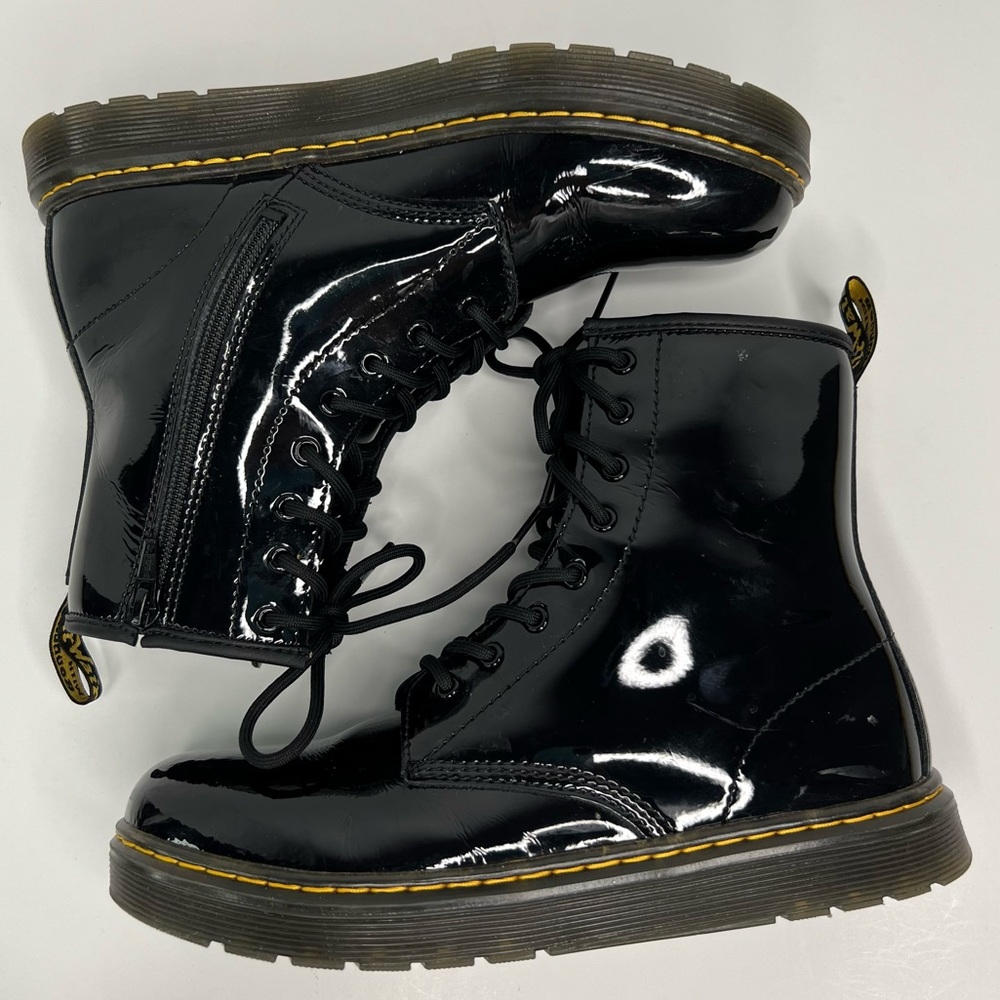 Dr. Martens Zavala Black Patent Boots Women Size 7 - Picture 10 of 16